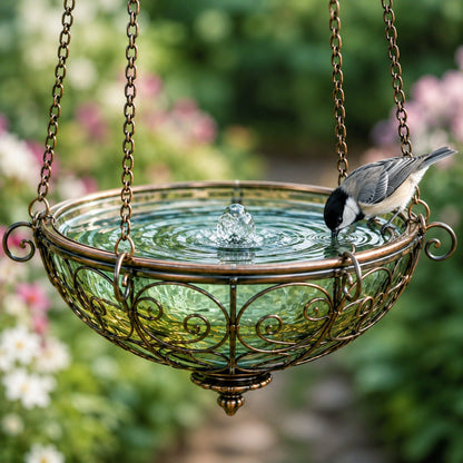 🌈 Garden in the Sky – Stained Glass Hot Air Balloon Bird Feeder🐦