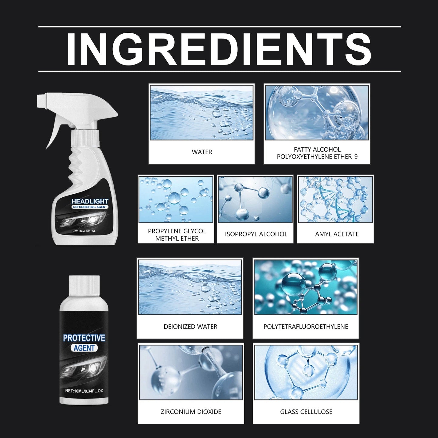 Buy 2 Get 1 Free🚘Automotive Headlamp Restoration Fluid, blurring enhanced crystalline coating refurbisher