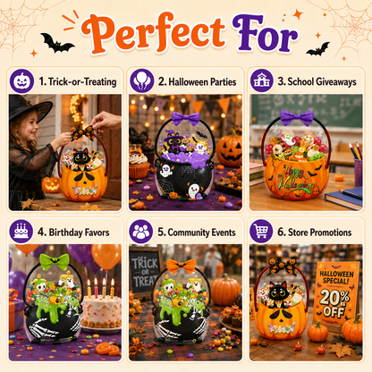 ✨Get Ready for Halloween! Cute & Spooky Resealable Candy Treat Bags🎃