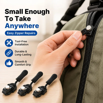 Zip Rescue Kit 🔧 15-Piece Universal Instant Zipper Fix in 3 Sizes