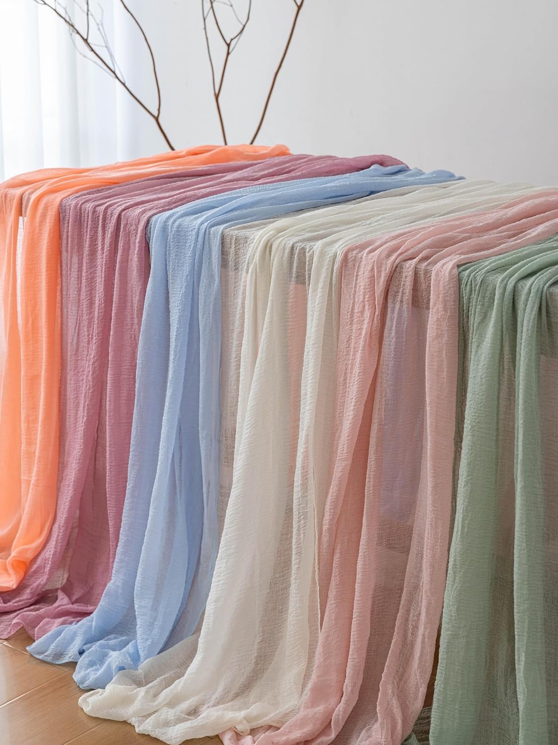 Cheesecloth Table Runner 120 Inches for Party Home Decorations