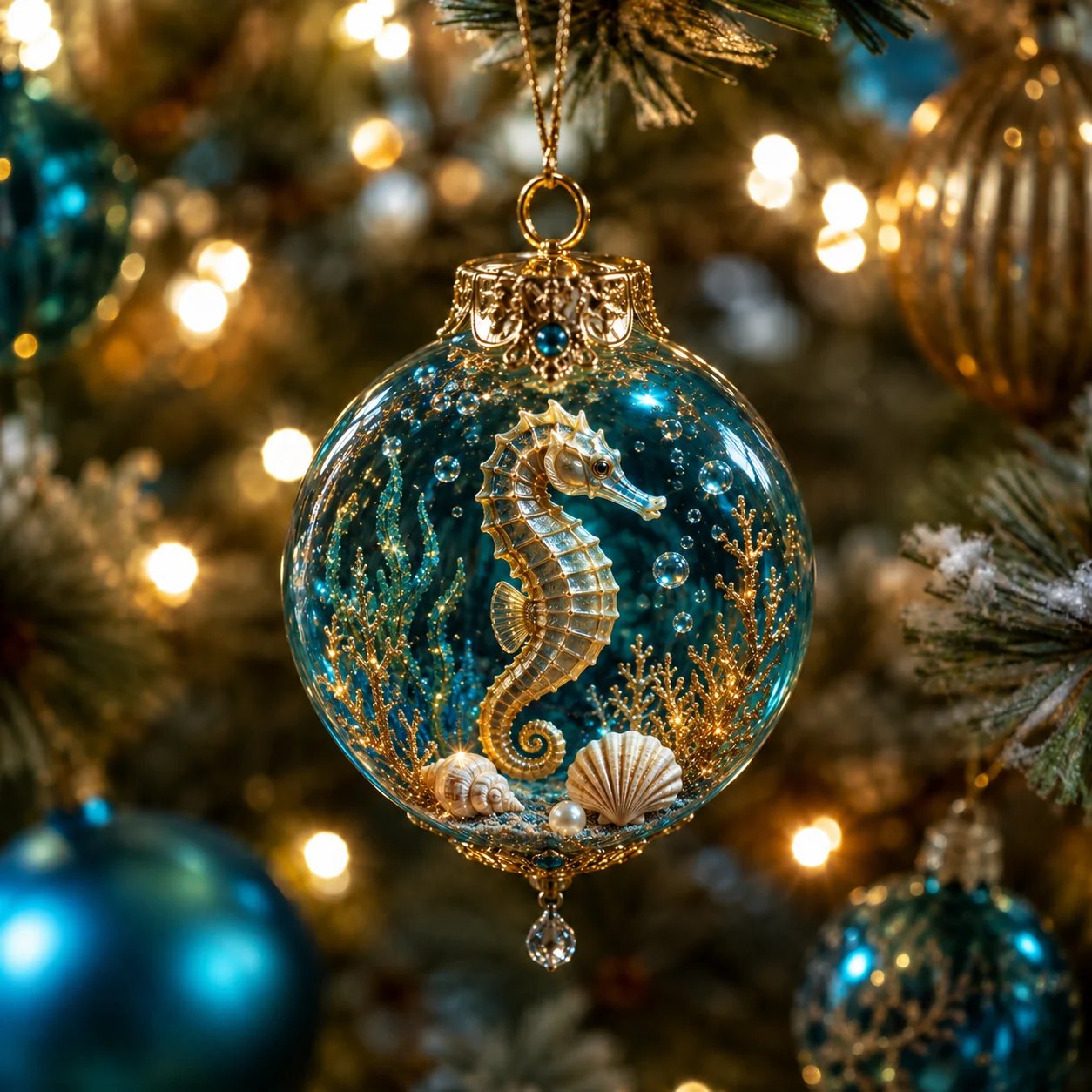 🌊🐢Ocean Wonders Christmas Ornament Collection | ✨Discover A World Beneath The Waves