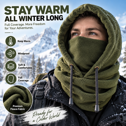 🔥2026 Hot Sale ✨4-in-1 Winter Warm Fleece Hood❄️