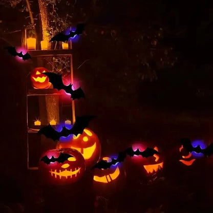 12Pcs 3D Bat Design LED Decoration