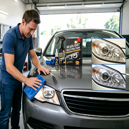 🚗 Car Headlight Restoration Kit for Yellowing & Oxidation ✨