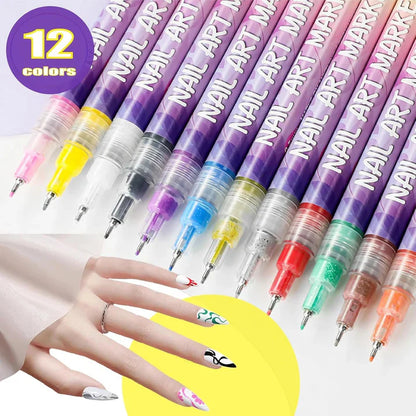 Last Day 50% OFF🎨12 Colors Nail Art Pens Set