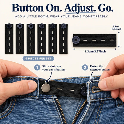 👖 Elastic Waistband Extender Buttons – Adjustable Comfort, 10-Piece Set