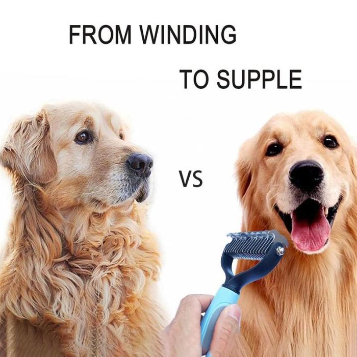 🐶🐾 Double-Sided Pet Grooming Brush – Dog & Cat Hair Remover & Styling Comb