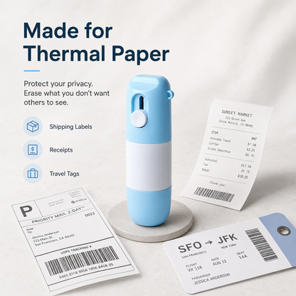 📦 49% OFF Today | 2-in-1 Box Cutter & Thermal Paper Eraser ✂️ Compact Tool for Daily Use
