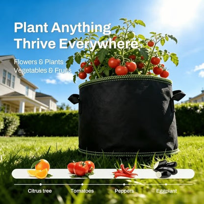 ✨ Heavy-Duty Breathable Grow Bags 🌱
