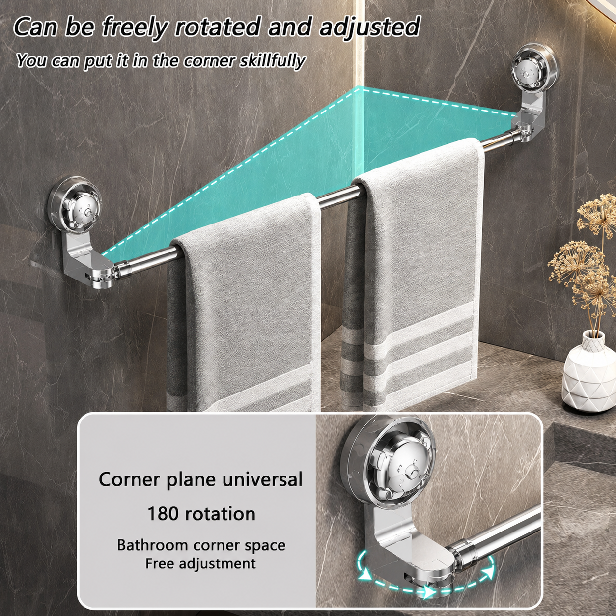 ✨✨Adjustable Suction Cup Towel Bar
