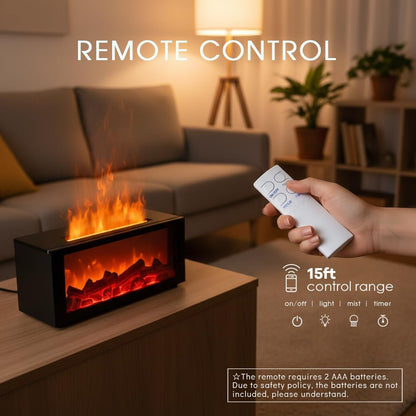 🔥Dance with Flames. Sleep in Serenity— Fireplace Flame Humidifier 🌙
