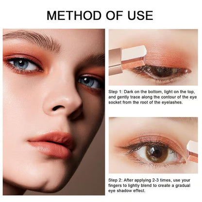 😍Duo Eyeshadow Stick🎨 – Natural & Long-Lasting Glow