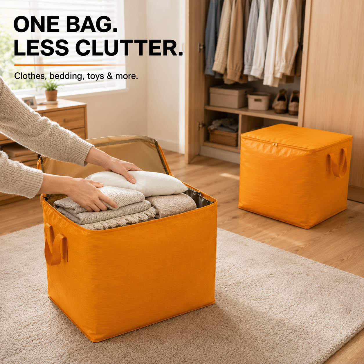 ✨ Season Hot Seller – Extra Large Foldable Storage Bag & Reinforced Handles🔥