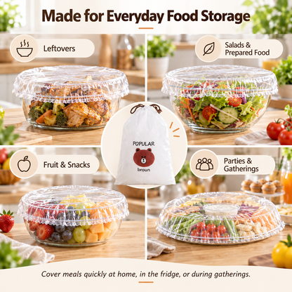🔥Buy 2 Get 1 Free Now ✨Disposable Food Covers Fresh Keeping Bags (100pcs)🌿