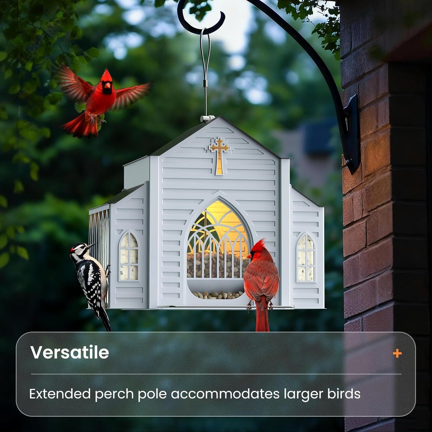 ✝️Last Day 50% OFF-🔥Church-Shaped Metal Solar Bird Feeder
