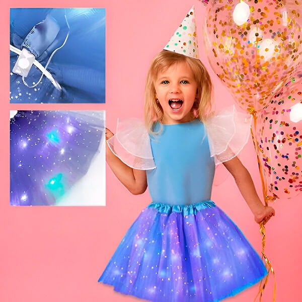 🎉🌟 Princess Glow LED Skirt | Soft, Safe & Stretchy for All-Day Play– Last Chance at This Price!