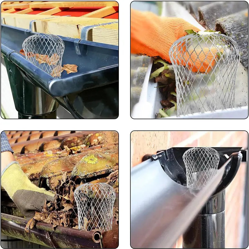 Expandable Aluminum Gutter Guard Strainer – 4 Pack