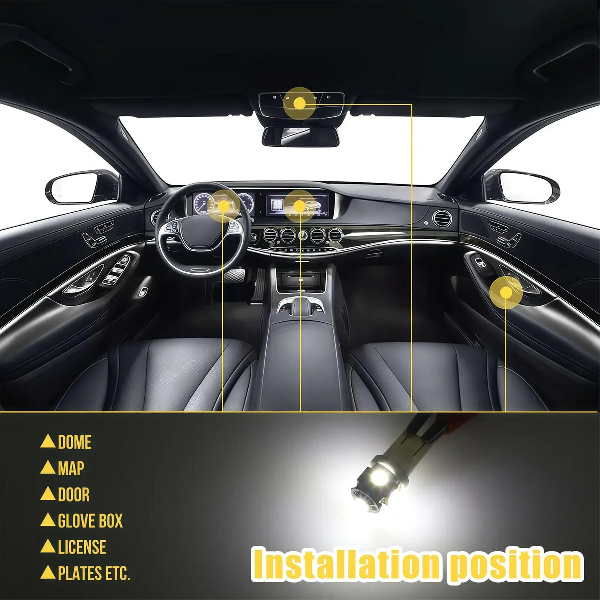 🔥70 & 42 Pcs Interior Car Light Kit
