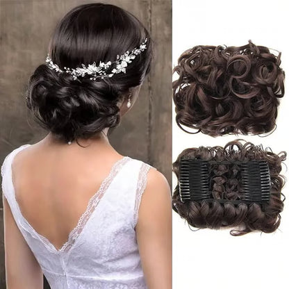 💃Messy Curly Dish Bun✨