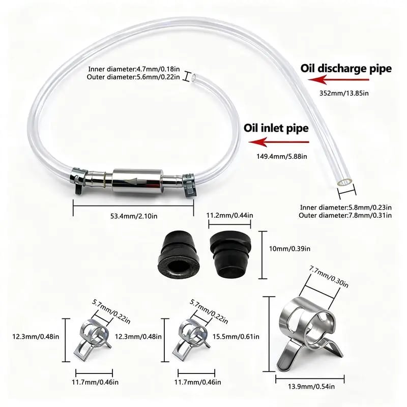 Car Brake Bleeder Hose Kit with One Way Check Valve,Durable Brake Fluid Bleeder Hoses Replacement