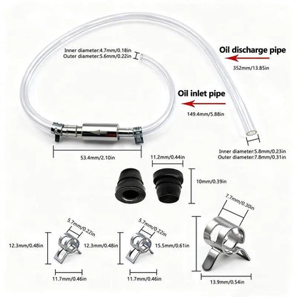 Car Brake Bleeder Hose Kit with One Way Check Valve,Durable Brake Fluid Bleeder Hoses Replacement