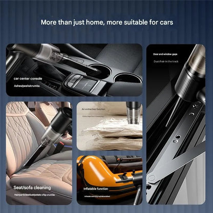 💯 🔥Wireless  Handheld Car Vacuum Cleaner Portable Cordless , Vacuum Cleaner with Multi-Nozzles