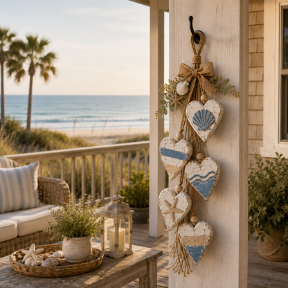 🤎 LED Hanging Heart Wall Decor – Warm Glowing Rustic Home Accent ✨