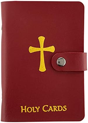 ✝️ Catholic Holy Card Holder – Pocket Prayer Card Organizer with Snap Closure