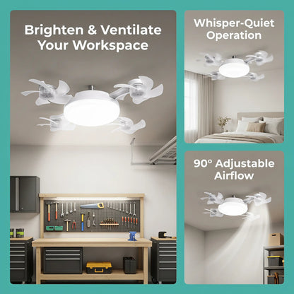 🔥 2026 Hot Sale | E27 Ceiling Fan Light – Cool Air & Bright LED Light in One 💡