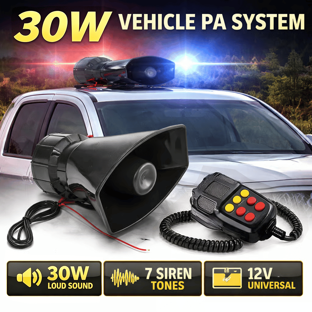 🚨 7-Mode Horn with Microphone - PA Siren | Loudspeaker Modification | Ultra-Loud Warning Horn