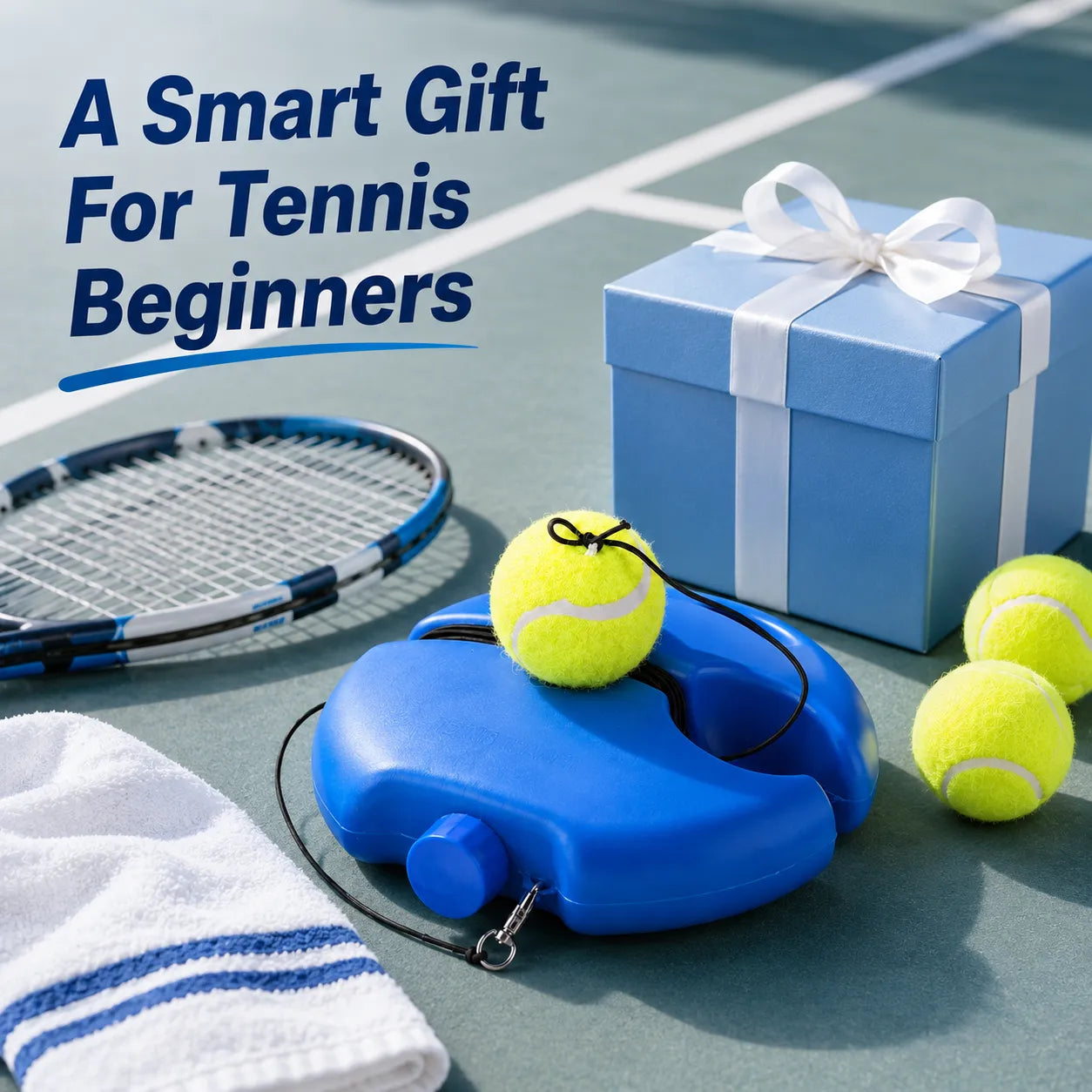 🎾 Solo Tennis Trainer With Round Base