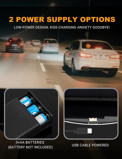 👋✨ Show Your Mood on the Road – Wireless LED Car Gesture Sign 🚗