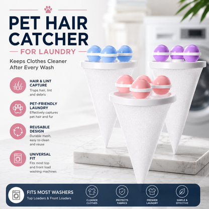 🔥 Flash Sale: 50% OFF – Pet Hair & Lint Catcher – Reusable Floating Filter Bag