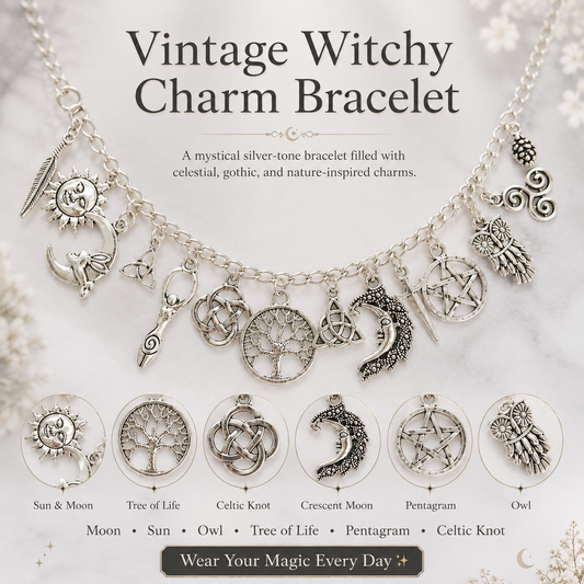 Vintage Witch Charm Bracelet
