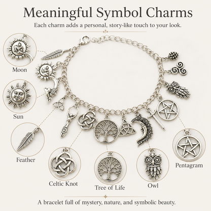 Vintage Witch Charm Bracelet