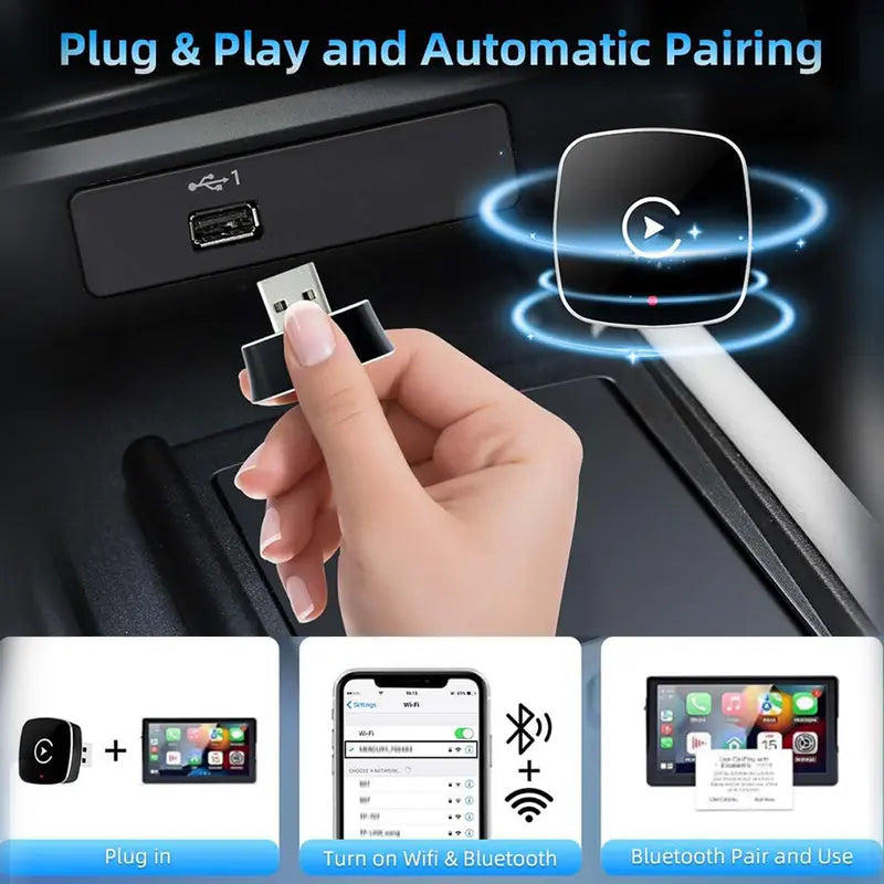 🔥50K+ SOLD!!✨2026 Wireless CarPlay Adapter for Android – Fast, No-Lag, Hands-Free