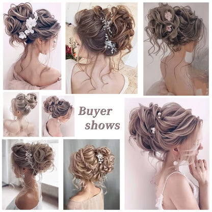 💃Messy Curly Dish Bun✨