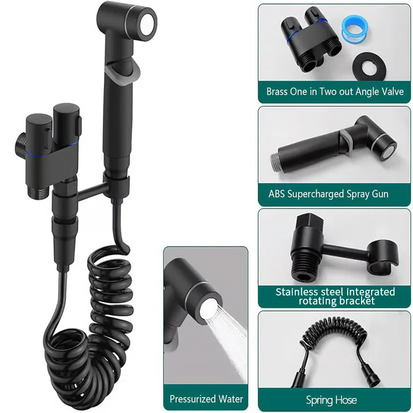 🔥Last Day49% OFF🔥 1-In-2-Handheld Out Dual Control Valve Bidet Sprayer for Toilet