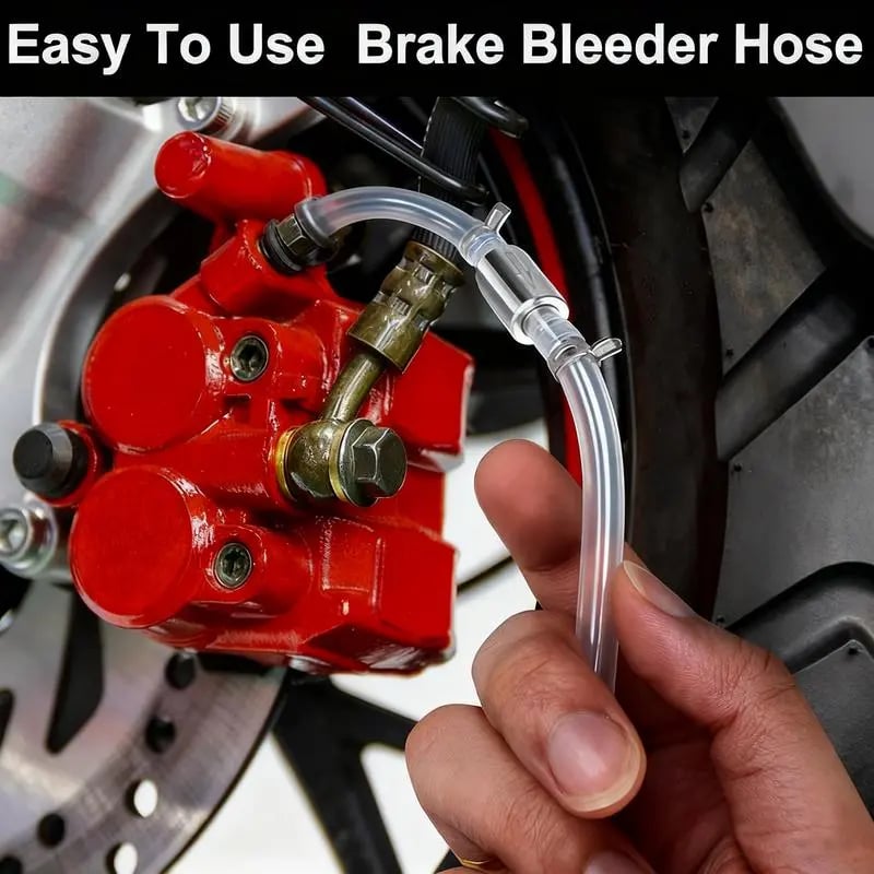 Car Brake Bleeder Hose Kit with One Way Check Valve,Durable Brake Fluid Bleeder Hoses Replacement