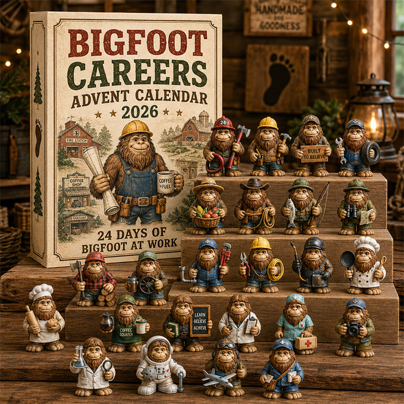 Bigfoot Careers figures with different work-themed outfits and props