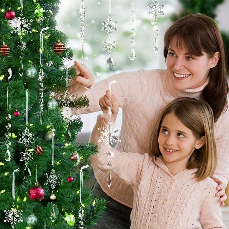 🎅🎄Crystal Snowflake Ornaments – Winter New Year Party
