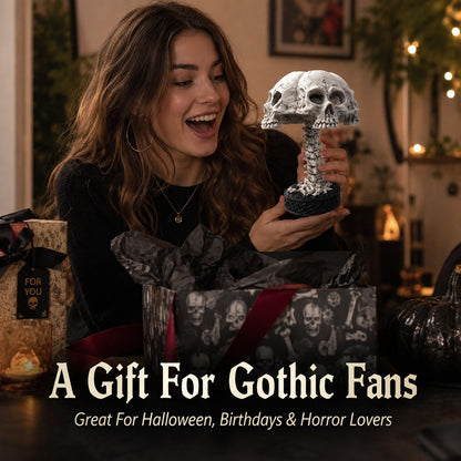 💀🖤Four-Skull Gothic Sculptural Lamp Interwoven Skull Bone Ambient Light for Dark Style Indoor Decor(📦Buy 2 Free Shipping)
