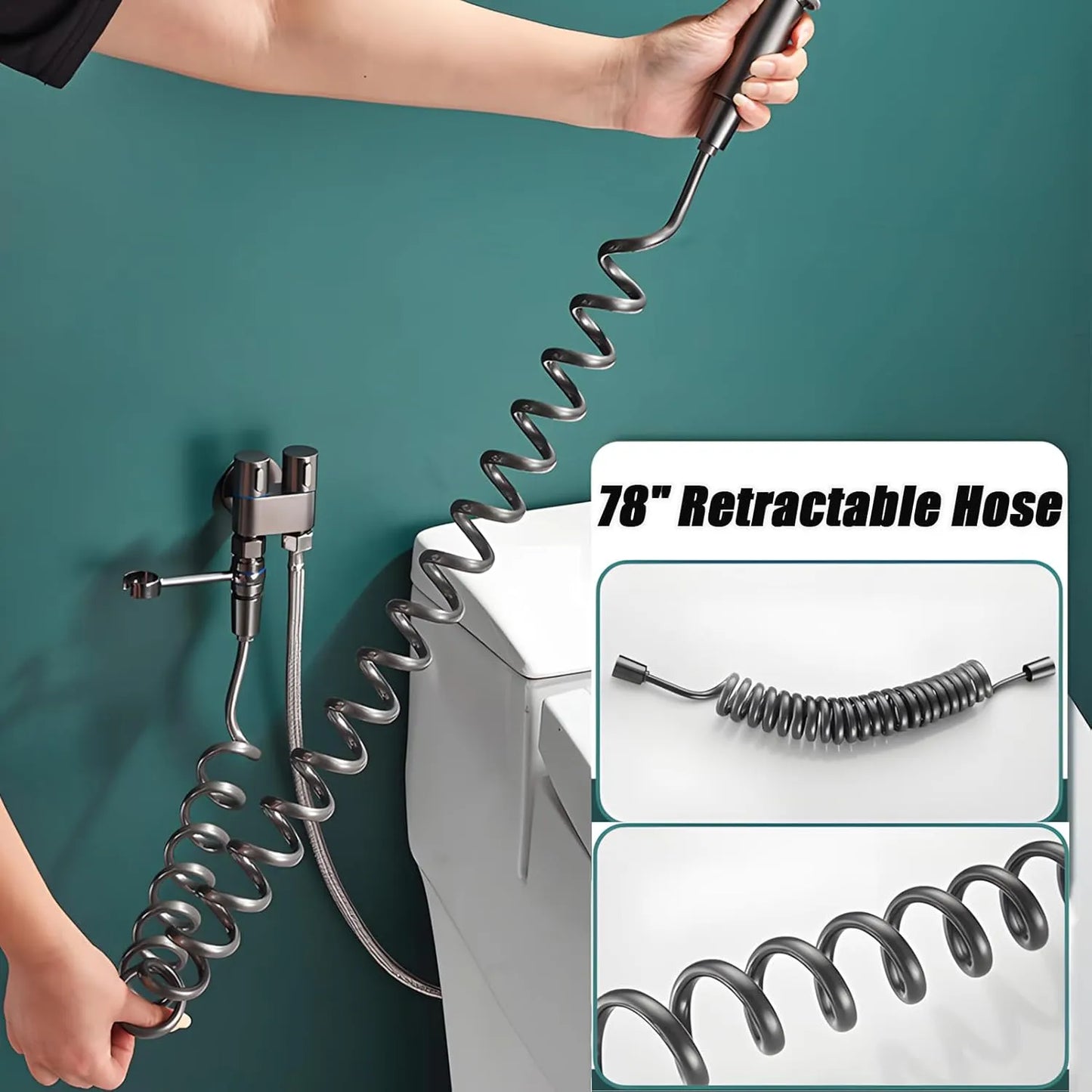 🔥Last Day49% OFF🔥 1-In-2-Handheld Out Dual Control Valve Bidet Sprayer for Toilet