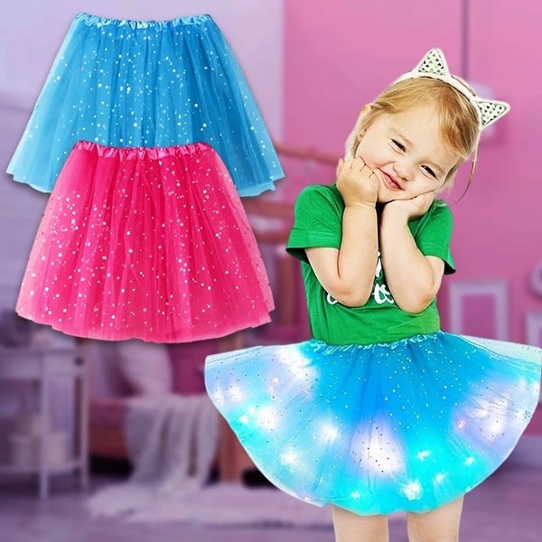 🎉🌟 Princess Glow LED Skirt | Soft, Safe & Stretchy for All-Day Play– Last Chance at This Price!