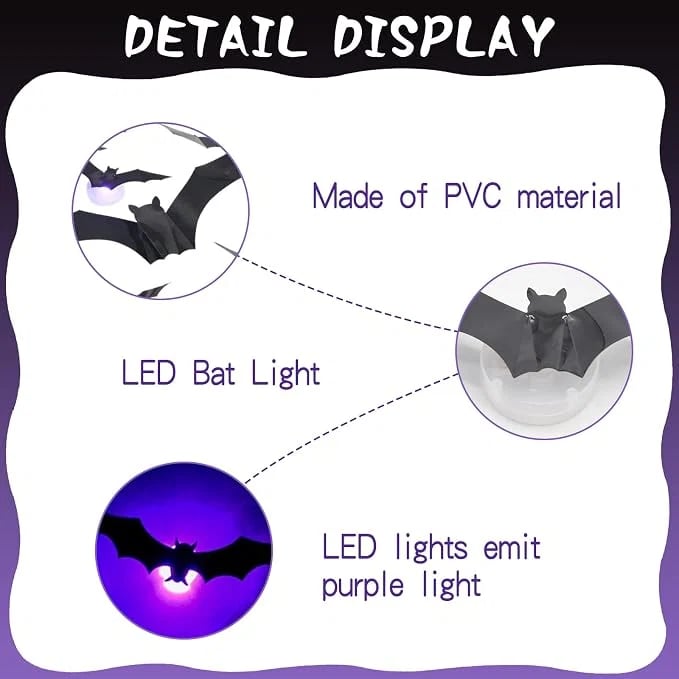 🔥🦇Halloween 3D Lighted LED Flashing Bats🎃