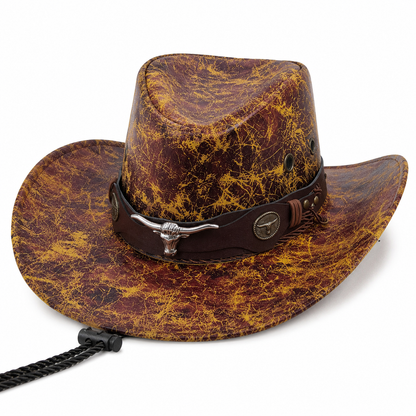 ⏳Time-Limited Special⏰Vintage Wide Brim Cowboy Hat with Adjustable Strap