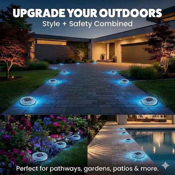 50% OFF !!! ⏰ Solar Disk Lights – Handcrafted Mosaic Outdoor LED Waterproof Light