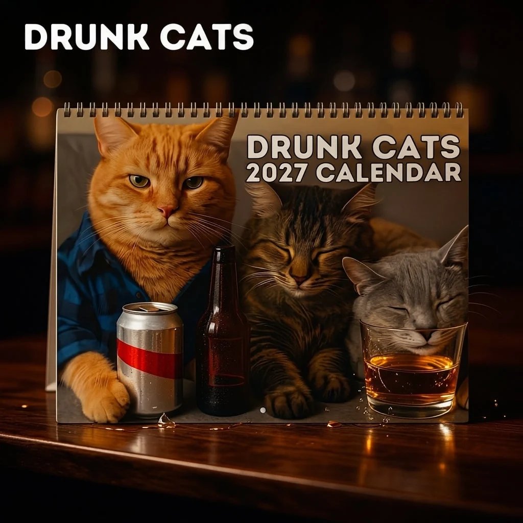 Drunk Cats Edition calendar cover