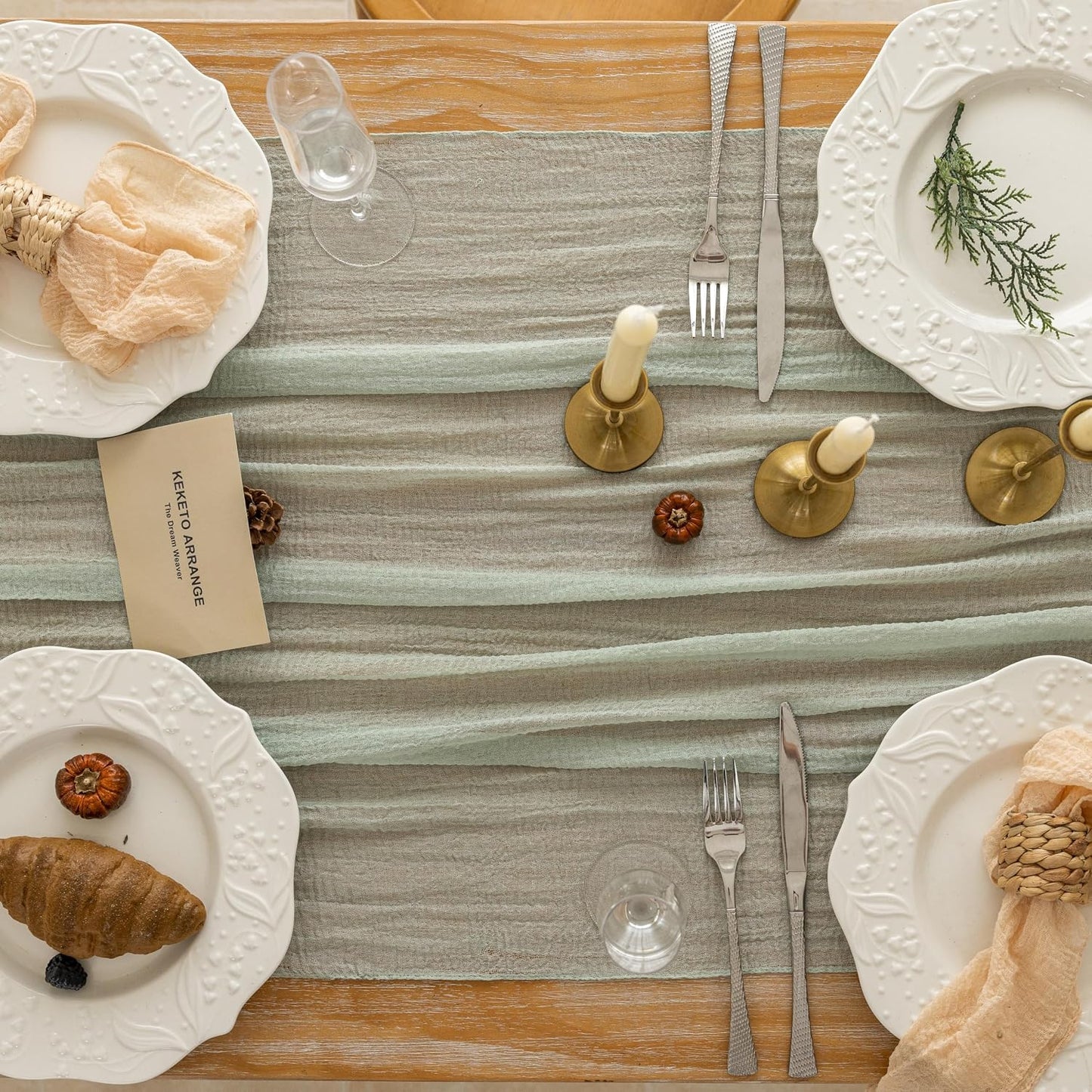 Cheesecloth Table Runner 120 Inches for Party Home Decorations